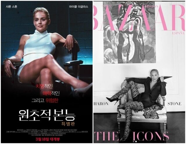 1992년 영화 '원초적 본능(Basic Instinct)’의 사론 스톤이 33년 만에 다시 누드로 돌아왔다. /소셜미디어
