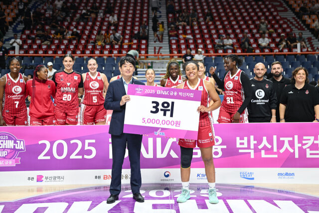 2025 박신자컵 3위에 오른 사라고사./WKBL