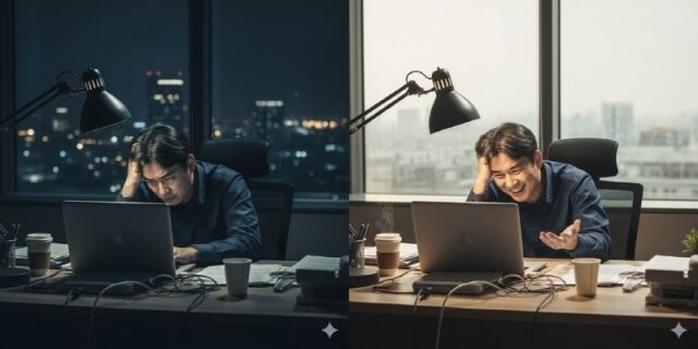 팡고링고 도입 전후 모습 / Gemini
