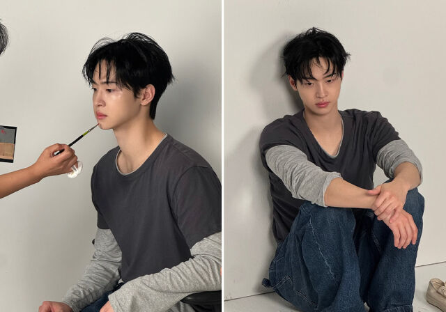 장동윤이 화보 비하인드 사진을 공개했다./장동윤 인스타그램