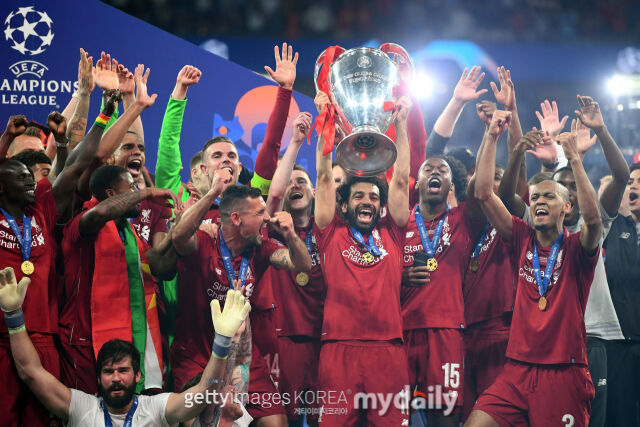 2018-19시즌 UCL 우승 당시 리버풀 선수단./게티이미지코리아