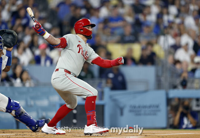 MLB 필라델피아 카일 슈와버는 2022년 팀 합류 후 27일(한국시각) 기준 227홈런을 기록 중이다./게티이미지코리아