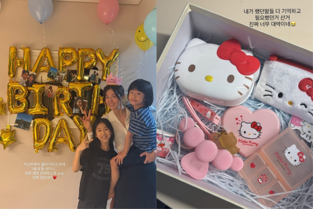 김성은이 가족에게서 받은 특별한 생일 선물을 공개했다. / 김성은 인스타그램