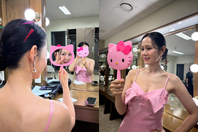 손예진이 핑크색 드레스를 입고 사랑스러운 분위기를 뽐냈다. / 손예진 인스타그램