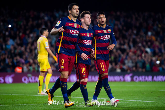 리오넬 메시, 루이스 수아레스, 네이마르./게티이미지코리아