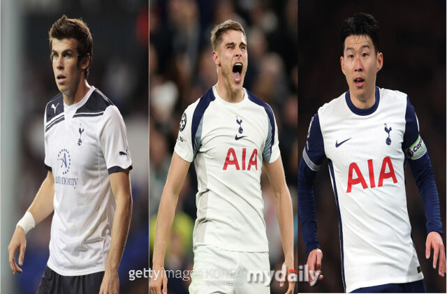 왼쪽부터 베일, 판 더 펜, 손흥민. /게티이미지코리아