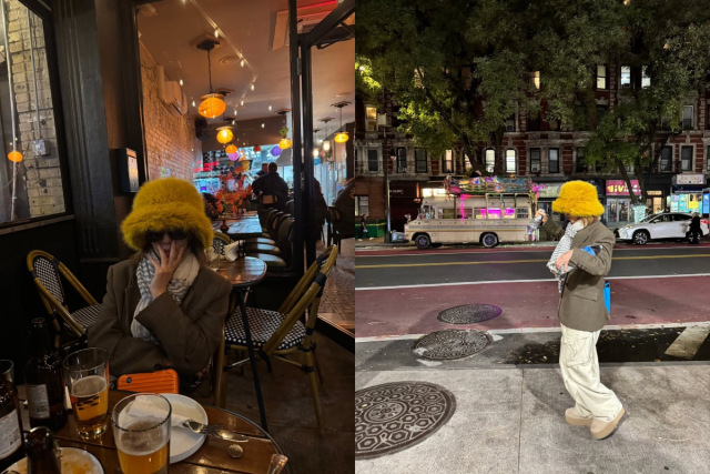 김완선이 뉴욕에서 자유로운 관광객의 독보적 아우라를 뽐냈다. / 김완선 인스타그램