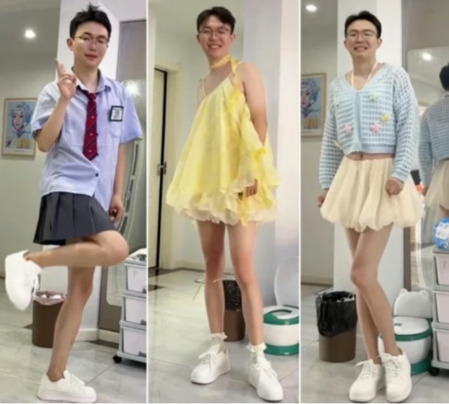 길고 늘씬한 다리로 온라인을 뜨겁게 달군 중국 후베이성 우한 출신의 31세 쉬 씨./더우인