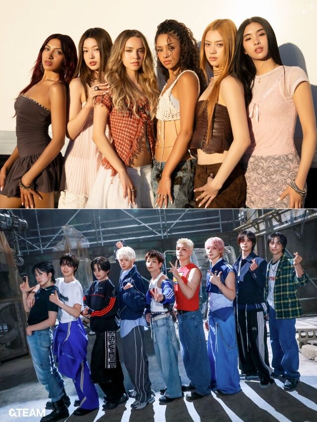 캣츠아이(위)와 &팀(아래)/각 소속사 공식 SNS