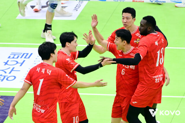 승리한 한국전력./KOVO