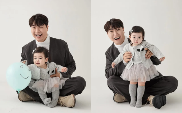 박수홍이 딸 재이와 행복한 화보 비하인드 사진을 공개했다. / 박수홍 인스타그램