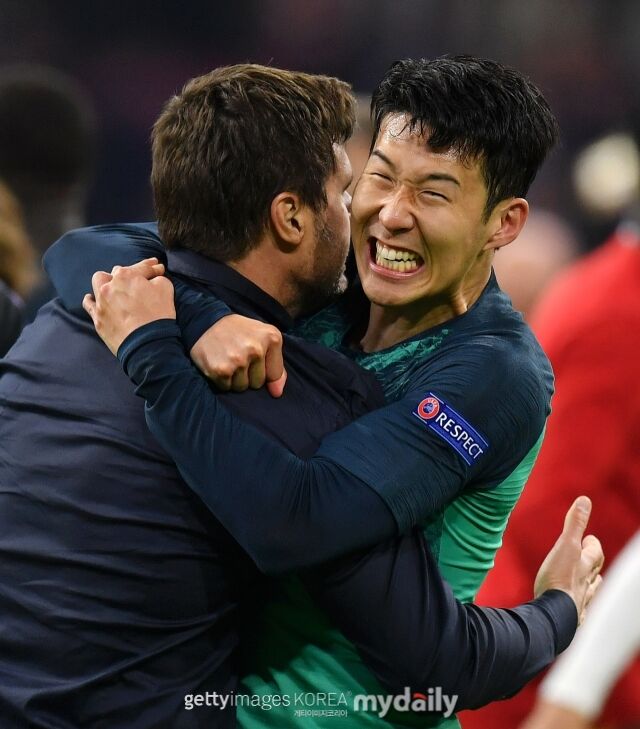 마우리시오 포체티노 감독과 손흥민/게티이미지코리아