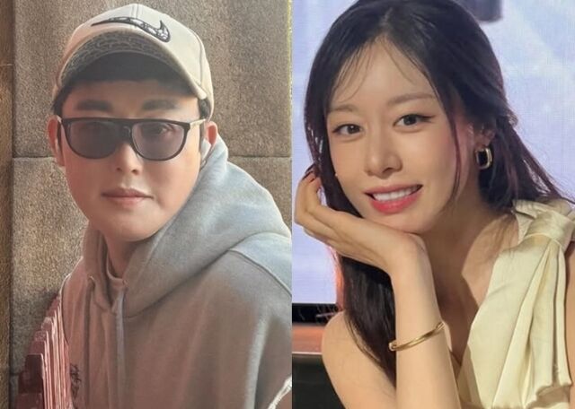 패션디자이너 황재근(왼쪽), 그룹 티아라 멤버 겸 배우 지연 / 각 인스나그램