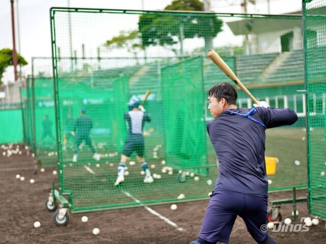 NC 다이노스 타격 훈련 모습./NC 다이노스