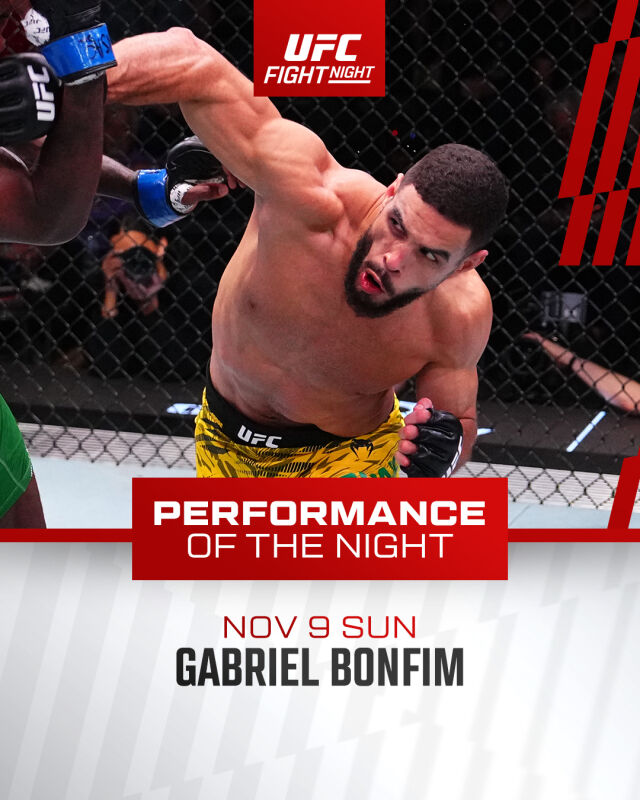 퍼포먼스 오브 더 나이트를 수상한 봉핌. /UFC 제공