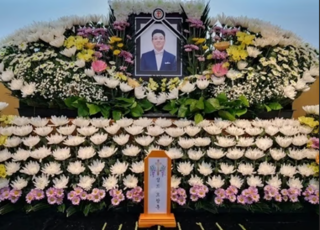 2023년 당시 고 오창훈 빈소. /송호범 소셜미디어