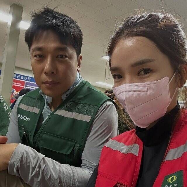 전 쇼트트랙 금메달리스트 김동성과 아내 인민정 /소셜미디어