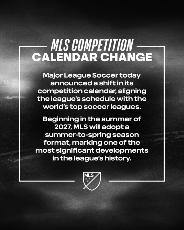 미국 메이저리그사커(MLS)가 2027-28시즌부터 추춘제로 변경된다./MLS