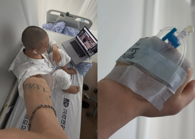 白血病患者车贤胜在化疗期间依然保持坚强：“我一定会战胜病魔。”