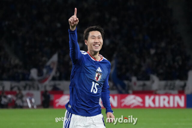 선제골을 터뜨리고 기뻐하는 가마다. /게티이미지코리아