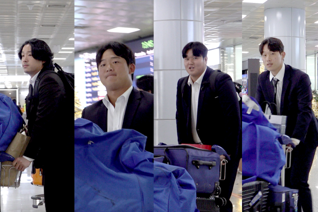 마무리 캠프를 마치고 귀국한 삼성 라이온즈 선수단./삼성 라이온즈