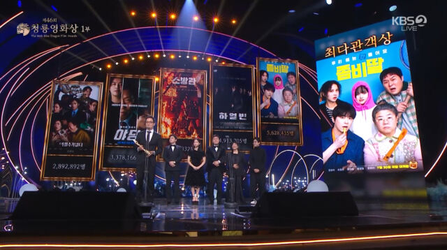 제46회 청룡영화상/KBS 2TV 생중계 캡처