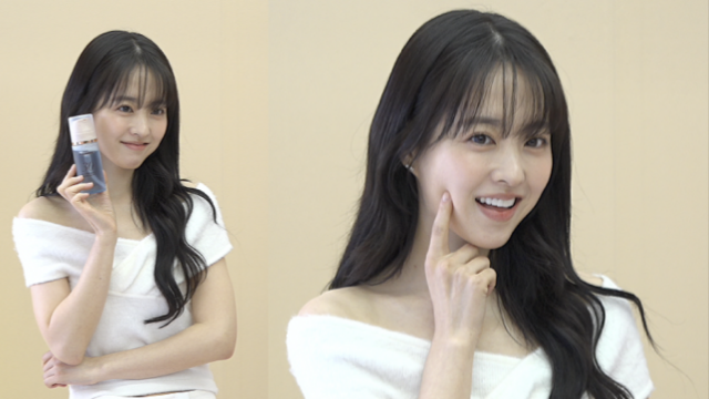 박보영이 20일 타임세이빙 미니멀 스킨케어 브랜드 메노킨이 서울 성수동에서 팝업 스토어 '버블룸'을 오픈 행사에 참석했다. / 한소희 기자