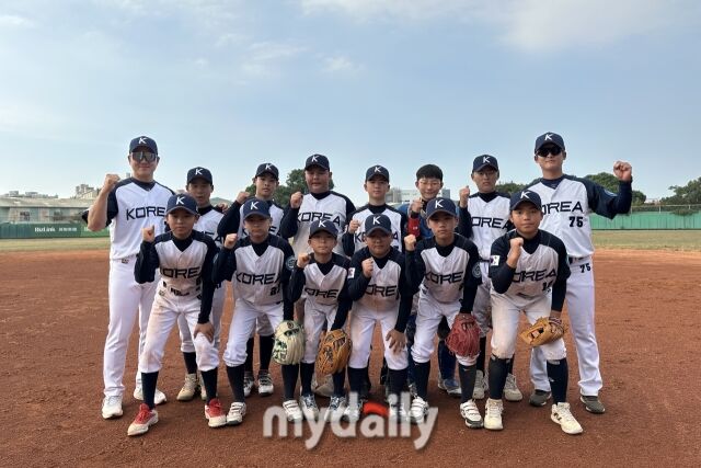 대한유소년야구연맹 20기 유소년K대표팀./타이난(대만)=노찬혁 기자