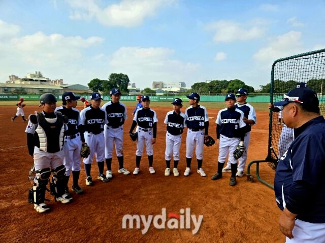 대한유소년야구연맹 20기 유소년B대표팀./타이난(대만)=노찬혁 기자