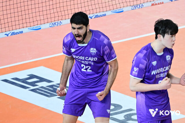 포효하는 알리./KOVO