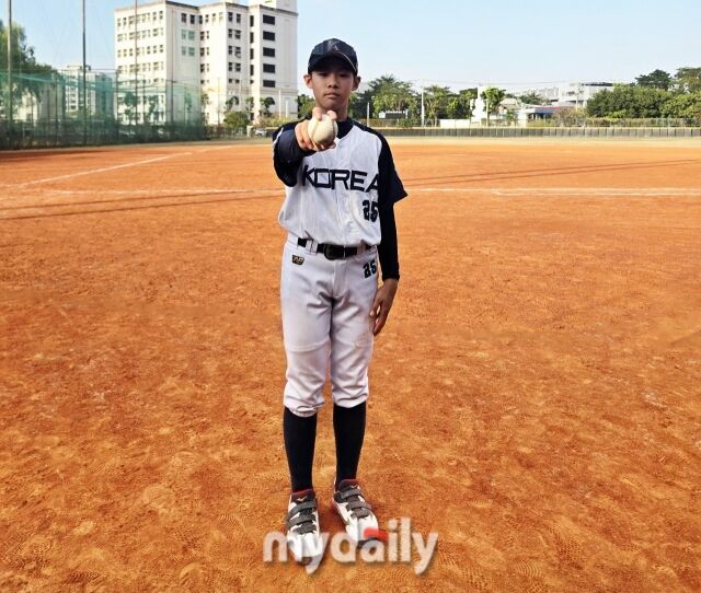 대한유소년야구연맹 20기 유소년K대표팀 김예준(송파구유소년야구단)./가오슝(대만)=노찬혁 기자