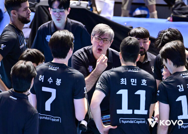 현대캐피탈 작전타임./KOVO