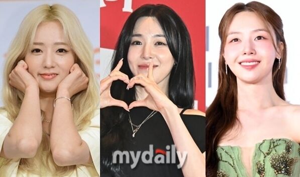 왼쪽부터 에이핑크 윤보미, 소녀시대 티파니, 걸스데이 민아 / 마이데일리