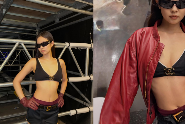 제니가 파격적인 브라탑 무대의상을 선보였다. / 제니 인스타그램