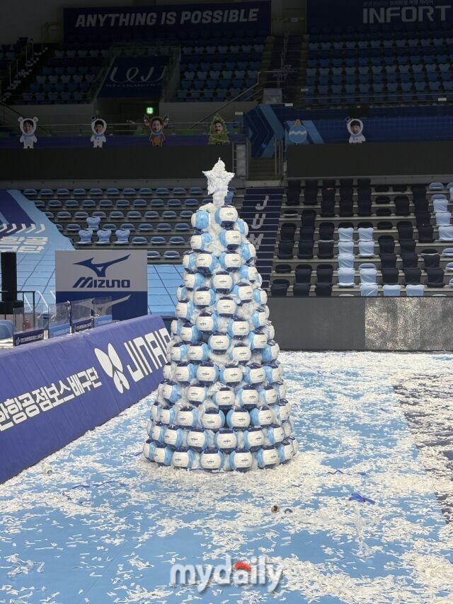 대한항공 배구공 트리./마이데일리