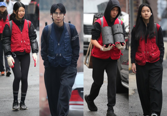 션이 자녀들과 함께한 연탄 나눔 봉사 현장을 공개했다. / 션 인스타그램