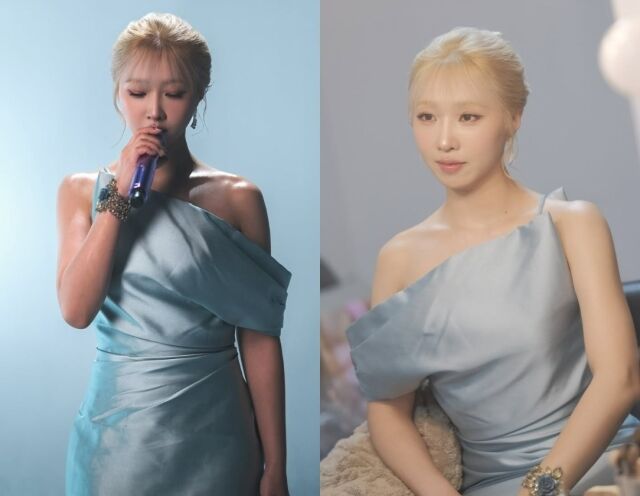 2NE1 的孔敏智看起来非常漂亮……她的金色头发和女神般的礼服“完美地诠释了她的灵魂”。