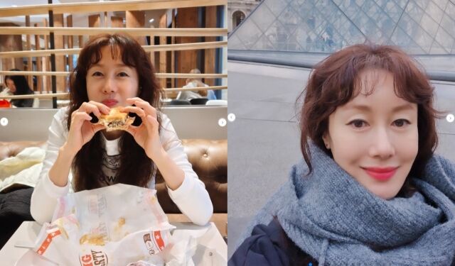 배우 김지수가 유럽의 '소확행'을 느낀 일상을 공개했다./김지수 소셜미디어