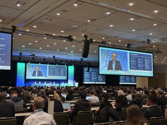 리라푸그라티닙 ASCO GI 구두발표 현장. /HLB