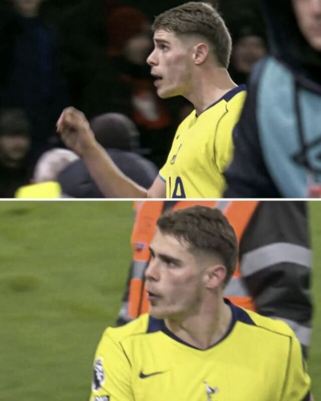 토트넘 원정 팬들과 충돌한 미키 반 더 벤/스포츠바이블