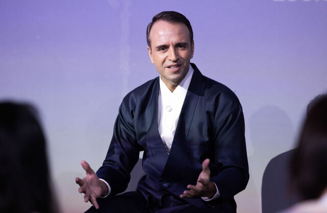 니콜라 파리 르노코리아 사장이 13일 서울 광진구 워커힐에서 열린 월드 프리미어에서 인터뷰를 진행하고 있다. /르노코리아