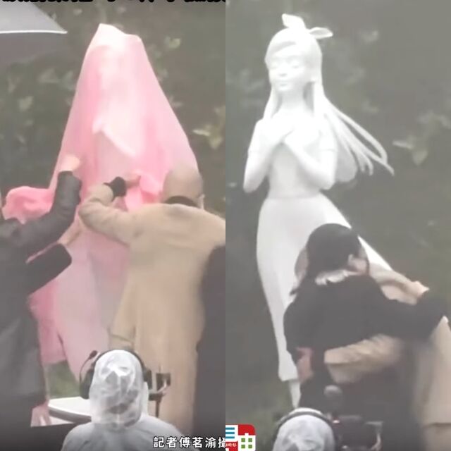 1주기를 맞아 열린 추모 동상 제막식 / 대만 매체