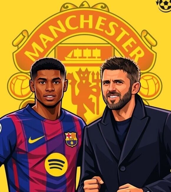 마커스 래시포드와 마이클 캐릭 감독/Transfer News Live