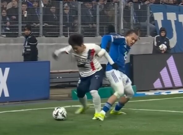 PSG의 스트라스부르전 중계 화면