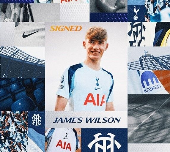 토트넘 홋스퍼가 제임스 윌슨을 임대 영입했다./토트넘 홋스퍼