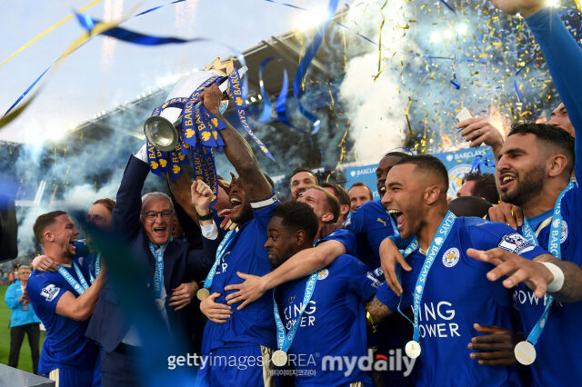 2015-16시즌 잉글랜드 프리미어리그(PL) 우승을 차지한 레스터 시티./게티이미지코리아