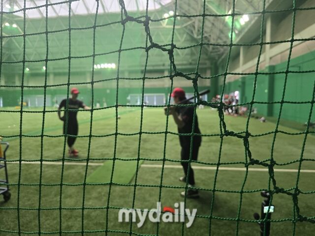 펑고 치는 나성범/아마미오시마(일본)=김진성 기자 kkomag@mydaily.co.kr