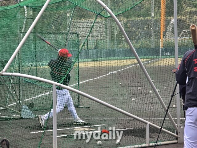 김도영의 타격훈련/아마미오시마(일본)=김진성 기자 kkomag@mydaily.co.kr
