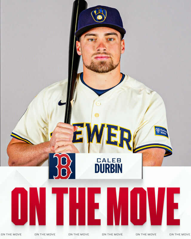 케일럽 더빈이 보스턴 레드삭스 유니폼을 입는다./MLB SNS