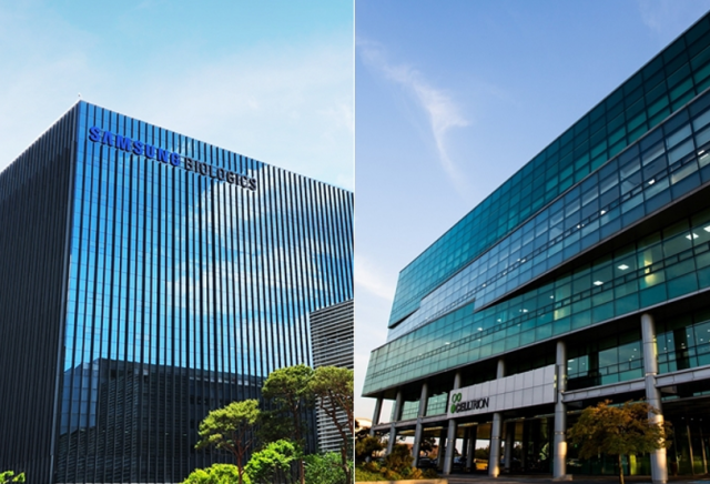 삼성바이오로직스 4공장(왼쪽), 셀트리온 사무동. /각 사